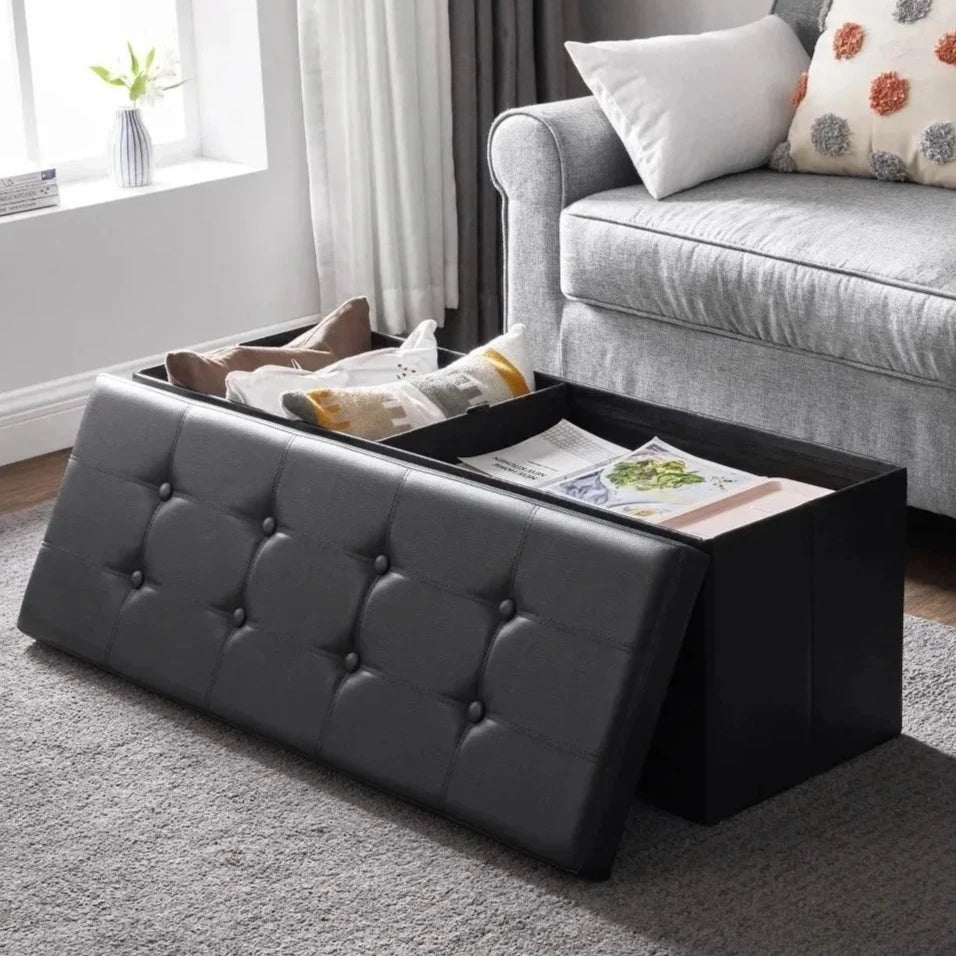 Mod Leather Footstool